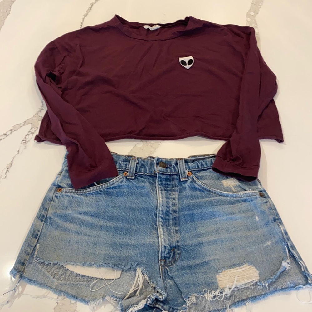 French Pastry Alien Crop Top L